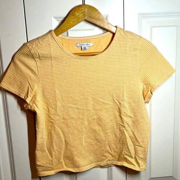 American Eagle Outfitters Tops - American Eagle. Small. Yellow Gingham Tshirt